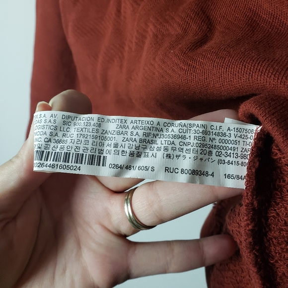 NWT Zara rust color oversized crop sweater - Picture 3 of 6